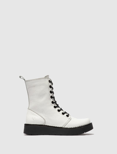 Lace-up Boots RAMI043FLY RIO WHITE(BLACK ST)