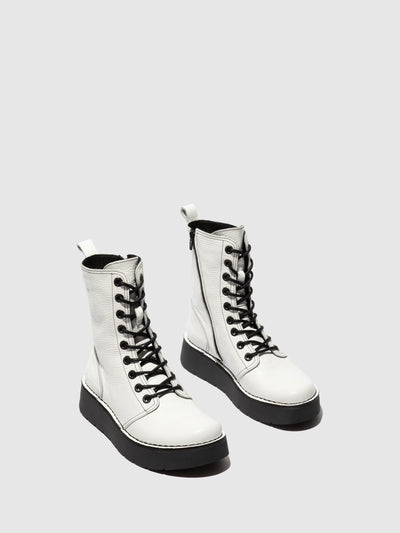 Lace-up Boots RAMI043FLY RIO WHITE(BLACK ST)