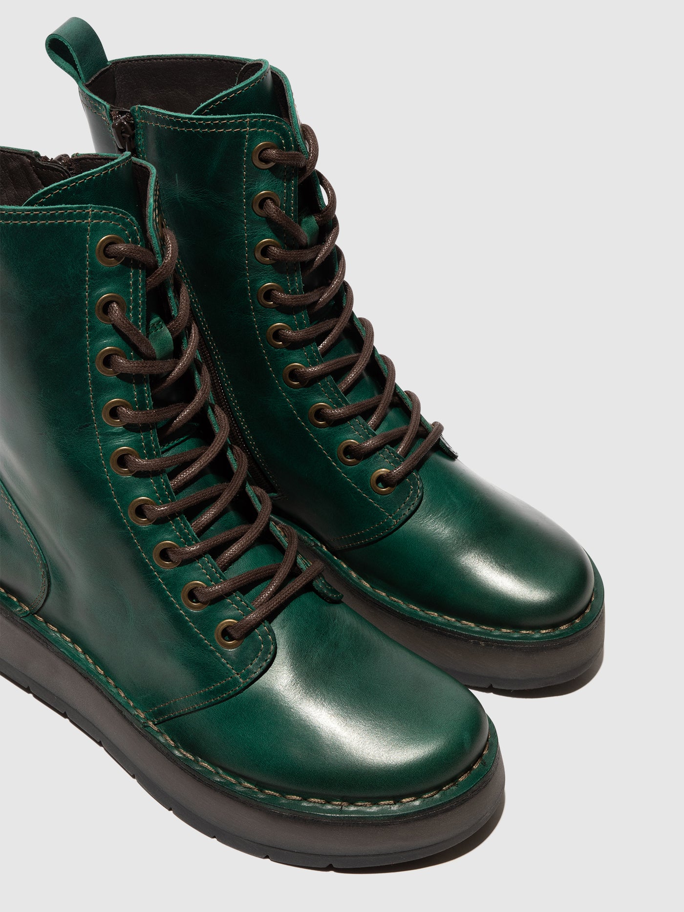 Lace-up Ankle Boots RAMI043FLY SHAMROCK GREEN