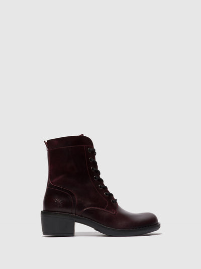 Lace-up Ankle Boots MILU044FLY WINE