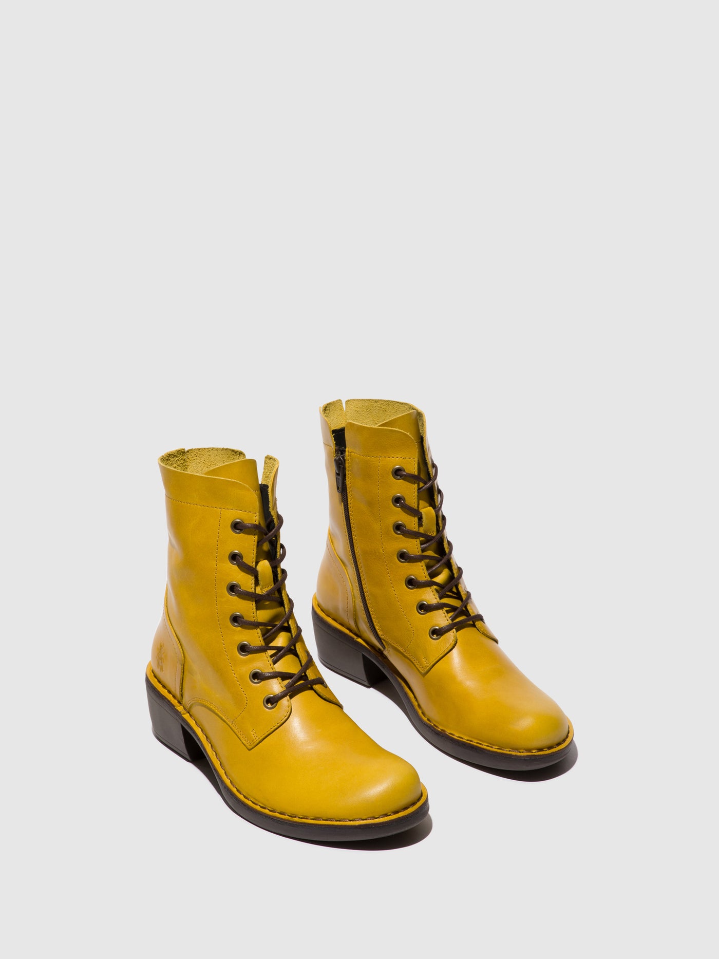 Lace-up Ankle Boots MILU044FLY MUSTARD