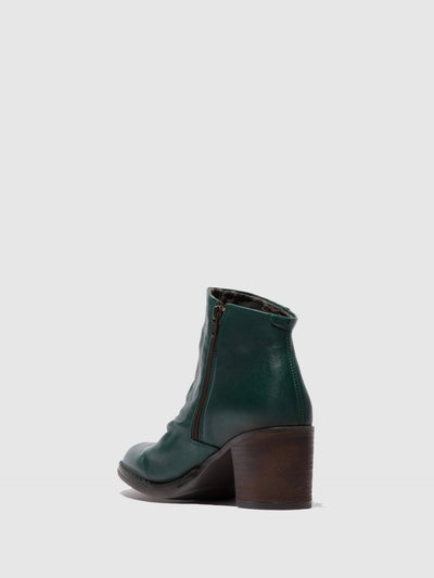 Zip Up Ankle Boots BELL061FLY VERONA GREEN FOREST