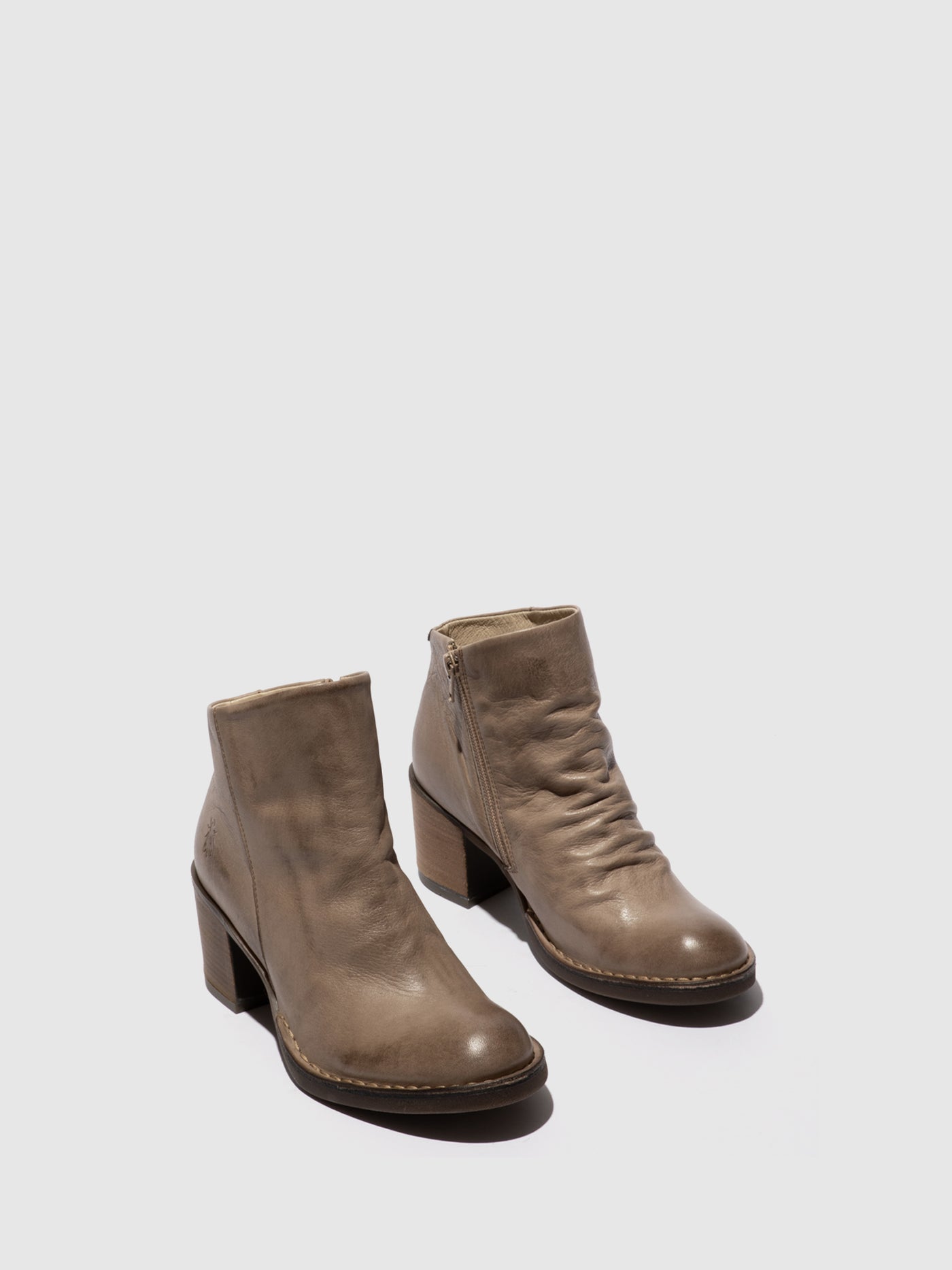 Zip Up Ankle Boots BELL061FLY TAUPE