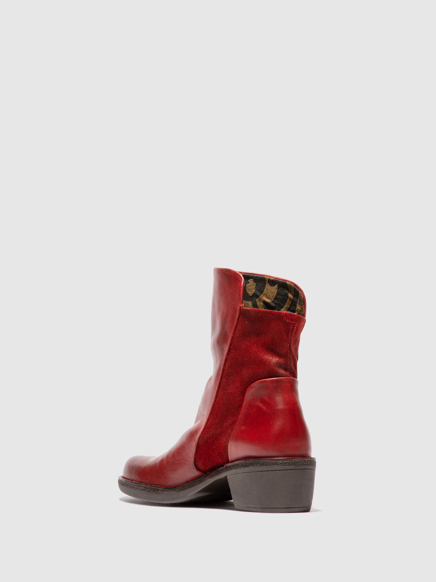 Zip Up Ankle Boots MELY074FLY RUG/OILSUEDE RED