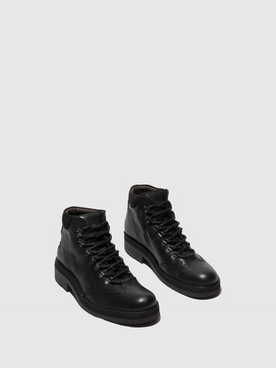 Lace-up Ankle Boots REUS075FLY BIO/OILSUEDE (VEGETAL) BLACK
