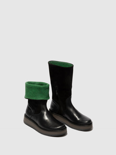 Zip Up Boots RULA083FLY BLACK (GREEN)
