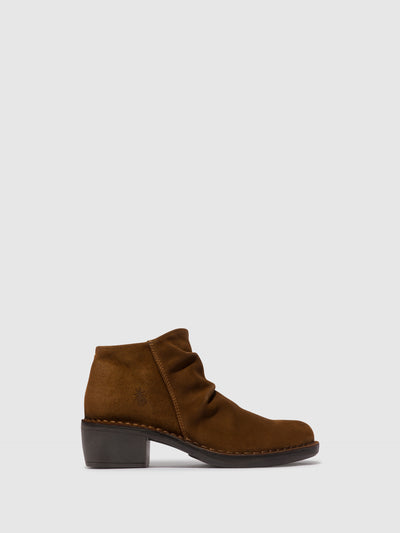 Zip Up Ankle Boots MERK093FLY CAMEL