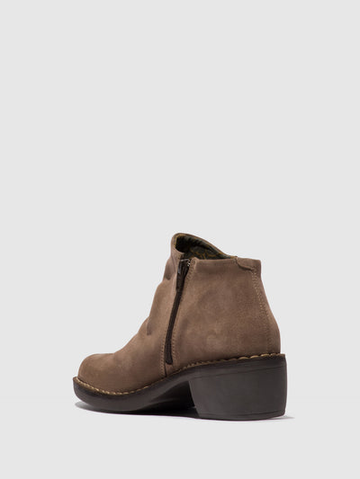 Zip Up Ankle Boots MERK093FLY TAUPE