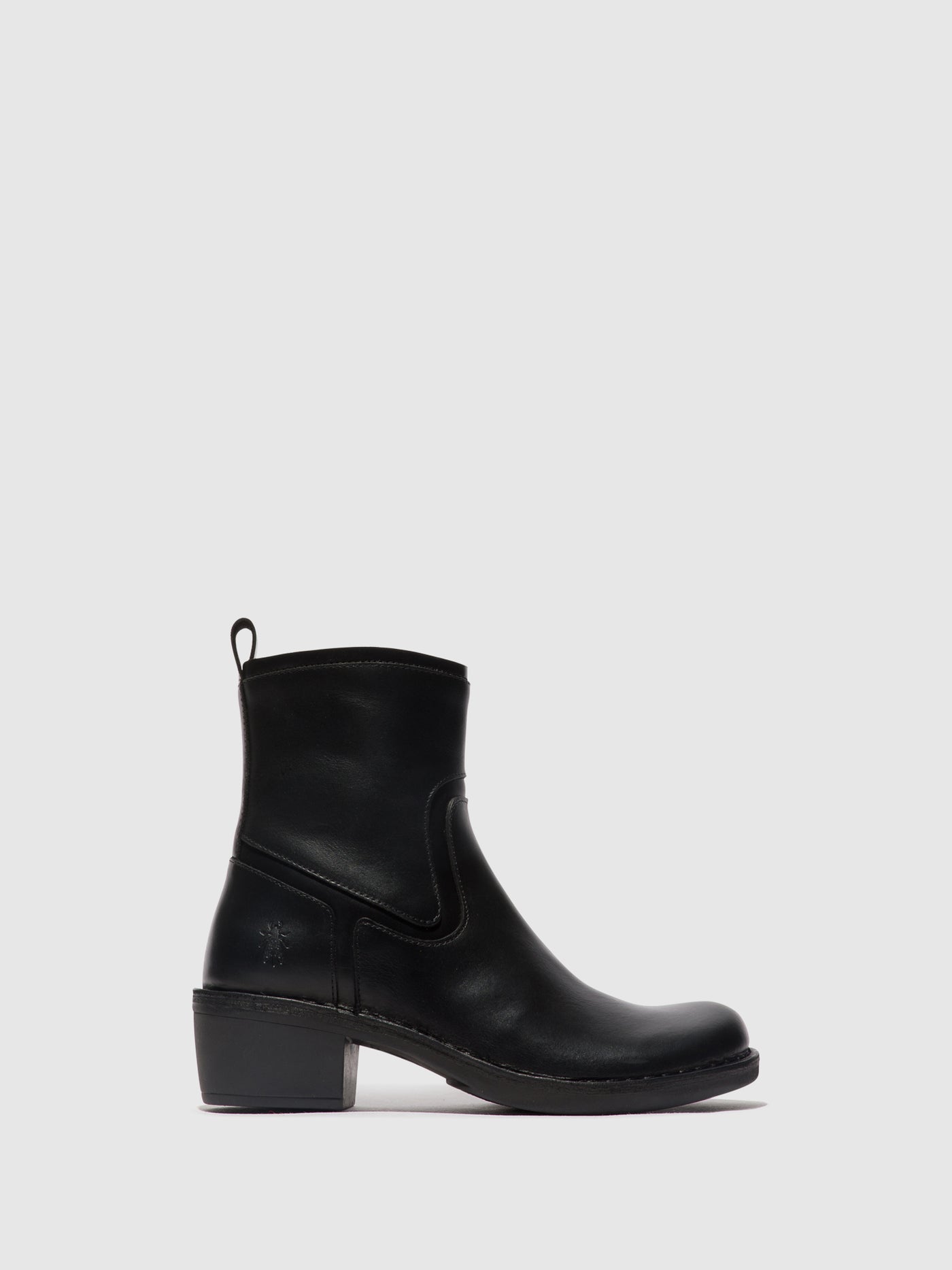 Zip Up Ankle Boots MIZI102FLY BLACK
