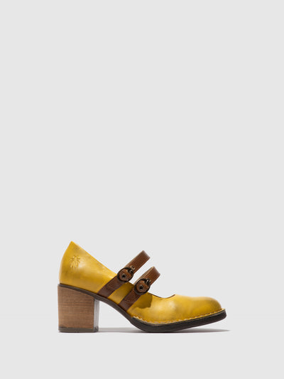 Double Buckle Shoes BALY106FLY YELLOW/CAMEL
