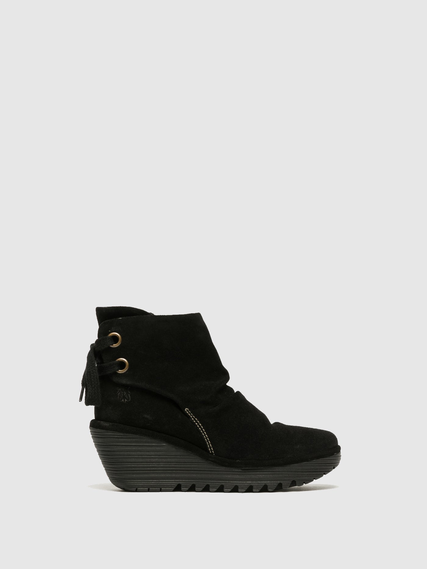 Wedge Ankle Boots YAMA_SUEDE BLACK