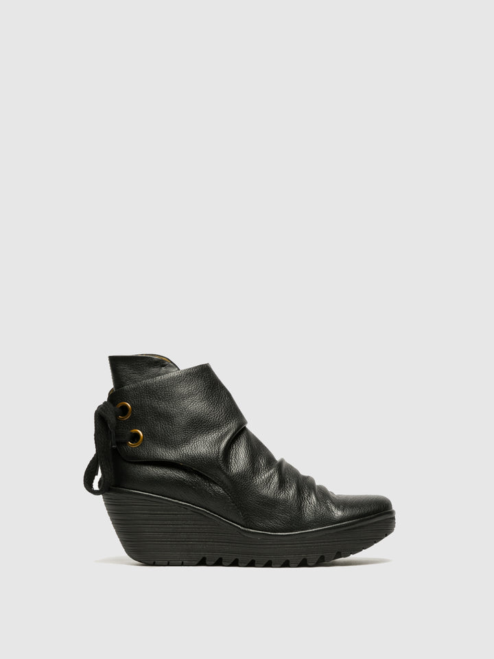 Wedge Ankle Boots YAMA BLACK Fly London EU