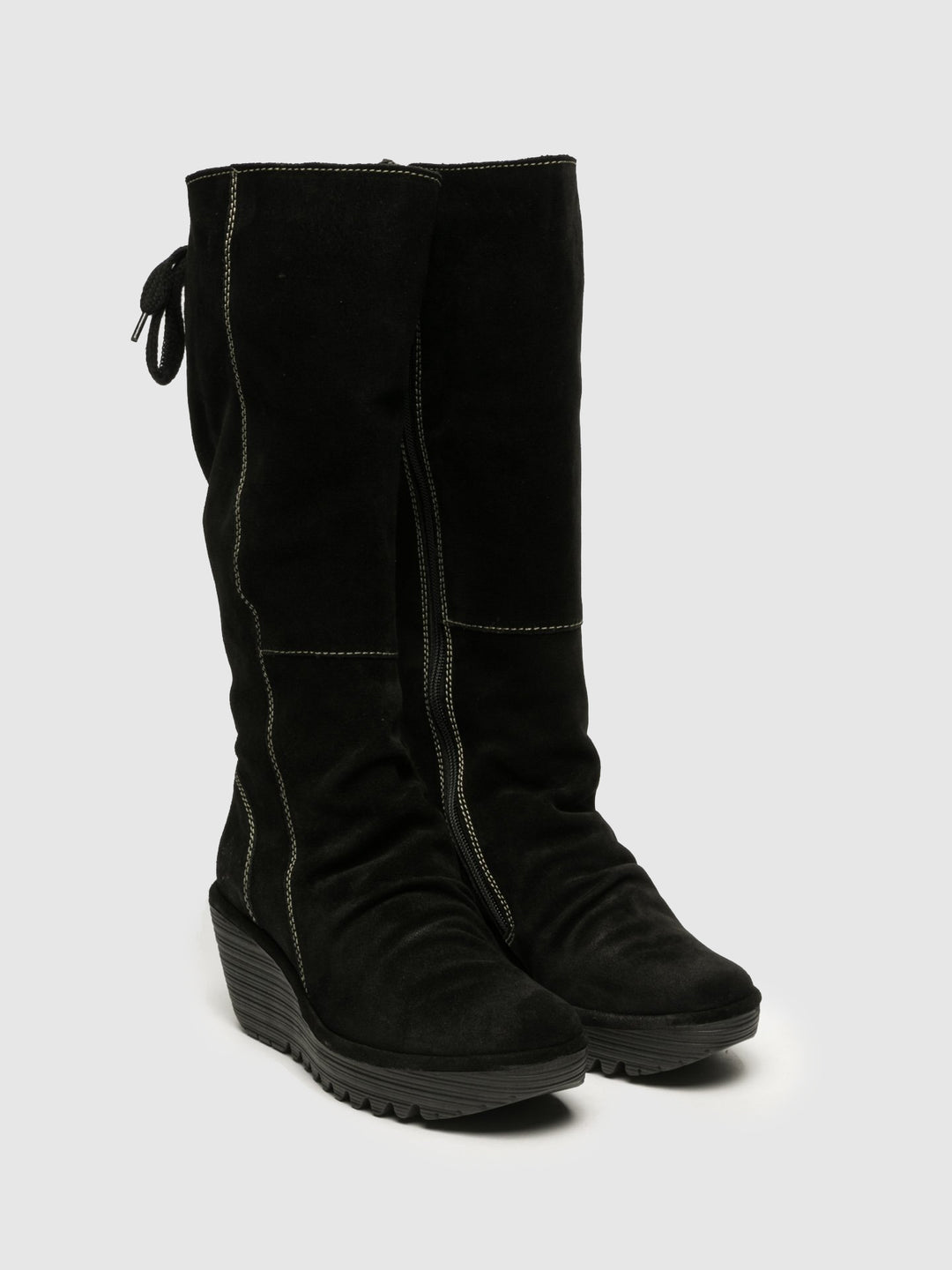 Fly london black knee high boots hotsell