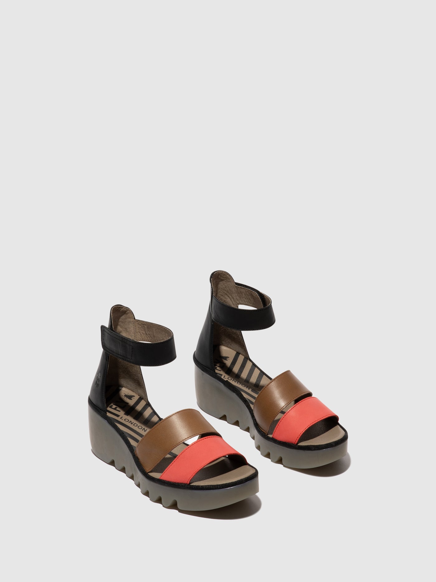 Strappy Sandals BONO290FLY RASPBERRY/GROUND/BLACK