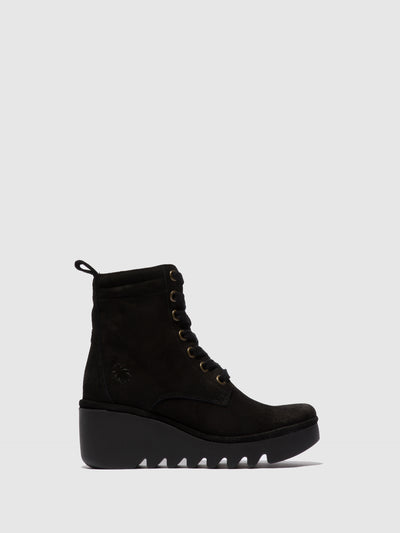 Lace-up Ankle Boots BIAZ329FLY OILSUEDE BLACK