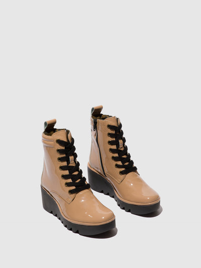 Lace-up Ankle Boots BIAZ329FLY CAPUCCINO