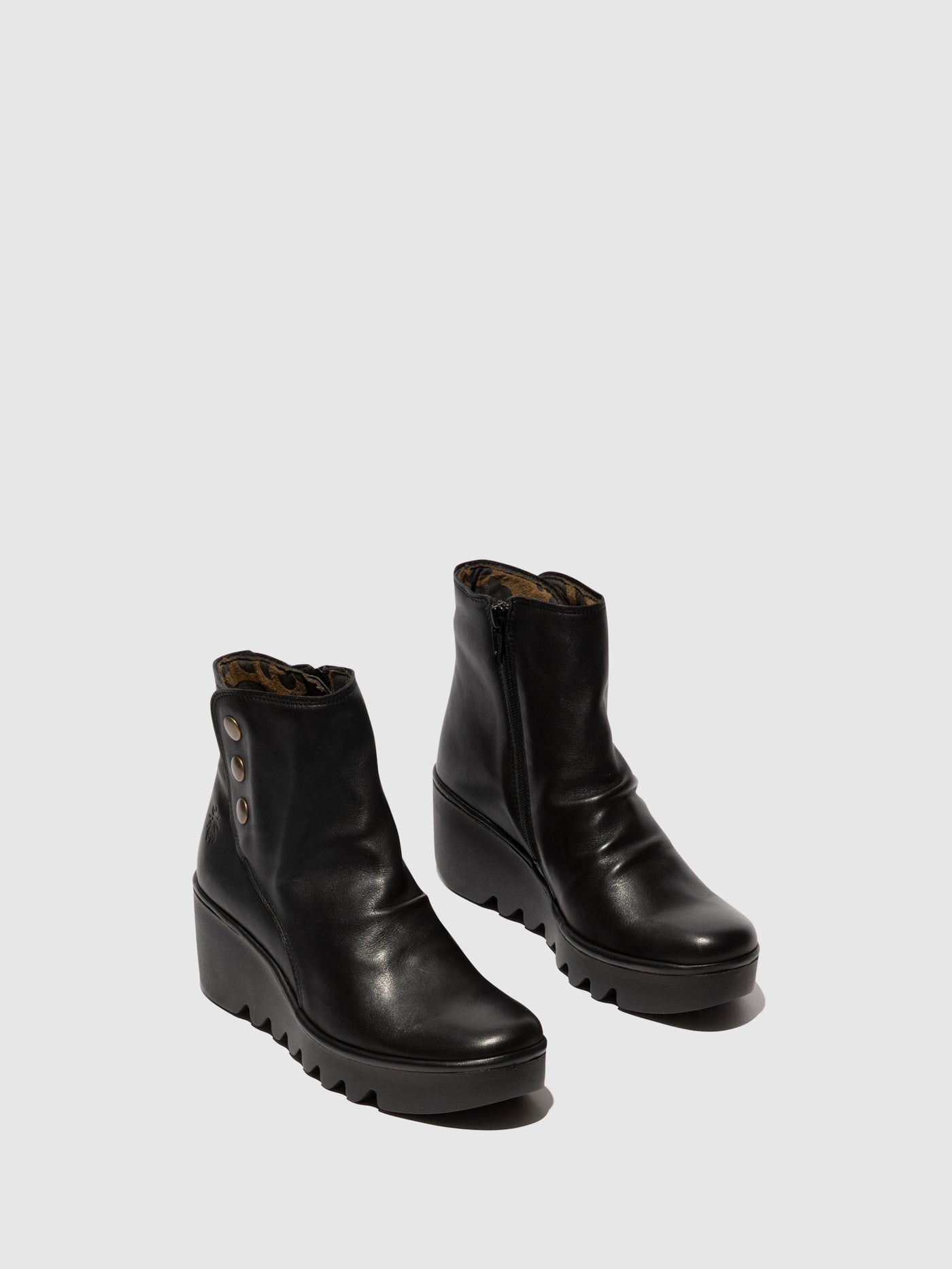 Zip Up Ankle Boots BROM344FLY BLACK