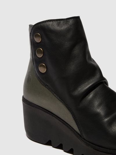 Zip Up Ankle Boots BROM344FLY BLACK/GRAPHITE