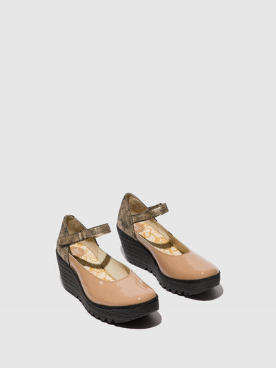 Mary Jane Shoes YAWO345FLY CAPUCCINO/CHAMPAGNE