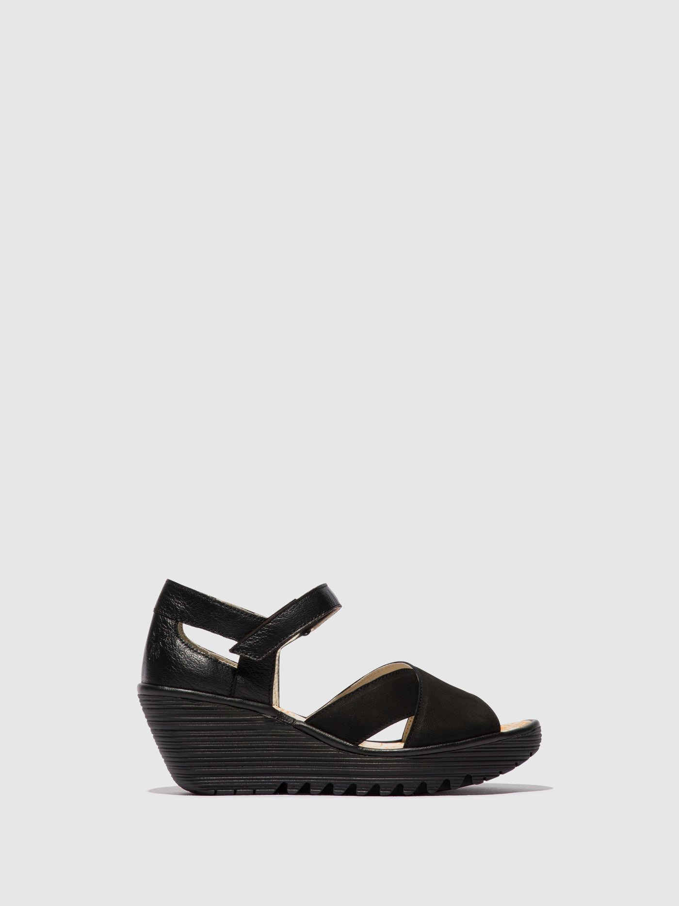 Ankle Strap Sandals YENT365FLY BLACK