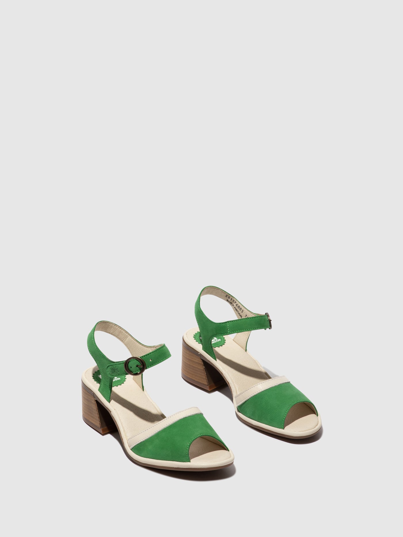 Ankle Strap Sandals LEAR374FLY LIGHT GREEN/OFFWHITE