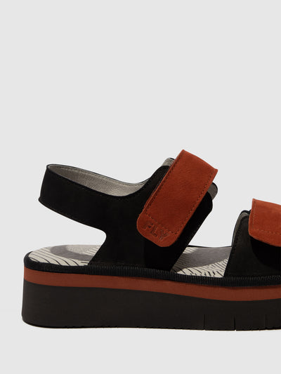 Sling-Back Sandals CORI377FLY BLACK/BRICK