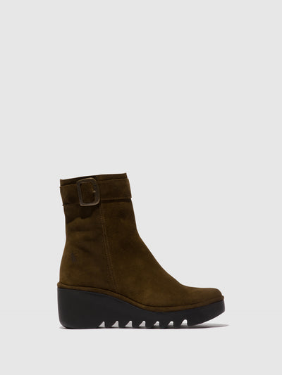 Zip Up Ankle Boots BEPP396FLY SLUDGE