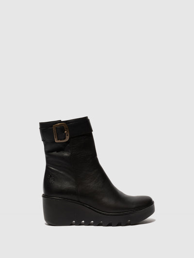 Zip Up Ankle Boots BEPP396FLY BLACK