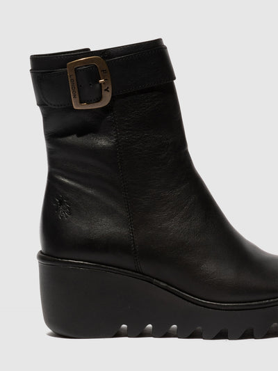 Zip Up Ankle Boots BEPP396FLY BLACK