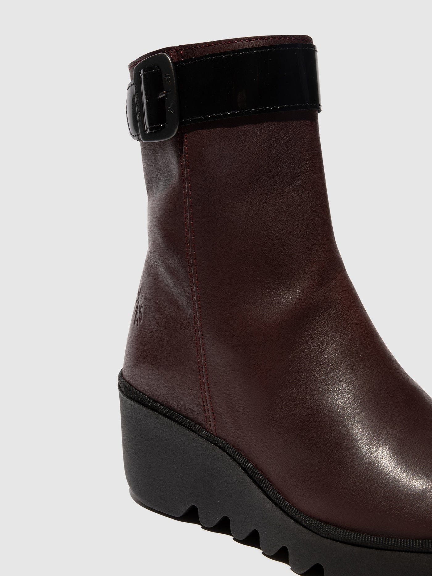 Zip Up Ankle Boots BEPP396FLY BORDEUX/BLACK
