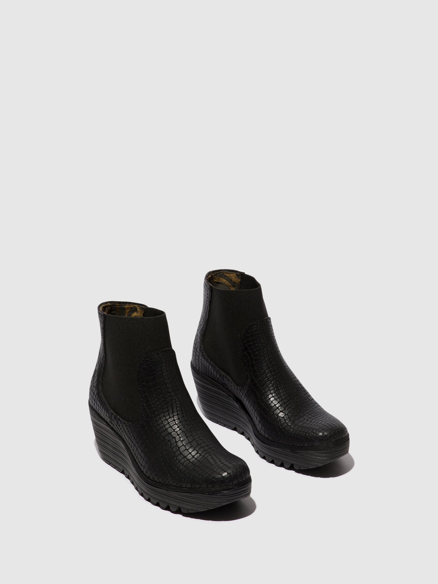 Chelsea Ankle Boots YADE398FLY CROCO BLACK