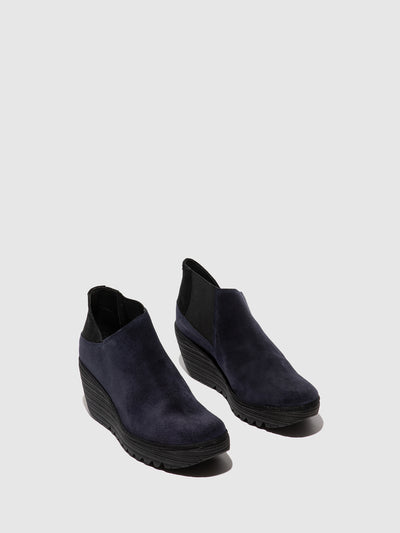 Zip Up Ankle Boots YEGO400FLY NAVY/BLACK