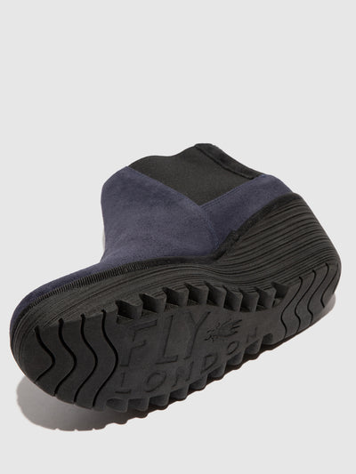 Zip Up Ankle Boots YEGO400FLY NAVY/BLACK