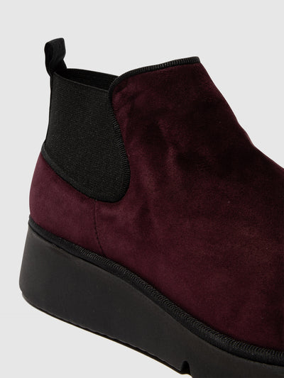 Elasticated Ankle Boots PADA403FLY KID SUEDE WINE