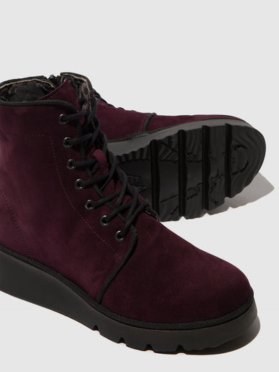 Lace-up Ankle Boots PALL404FLY WINE