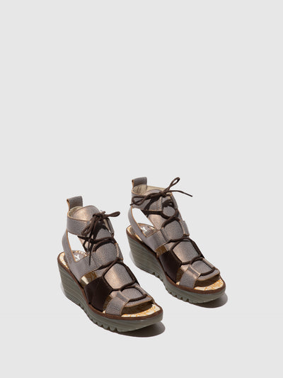 Lace-up Sandals YACA413FLY BRONZE