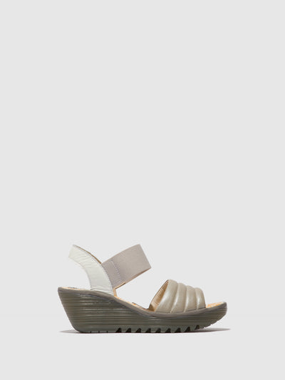 Sling-Back Sandals YIKO414FLY SILVER/OFFWHITE