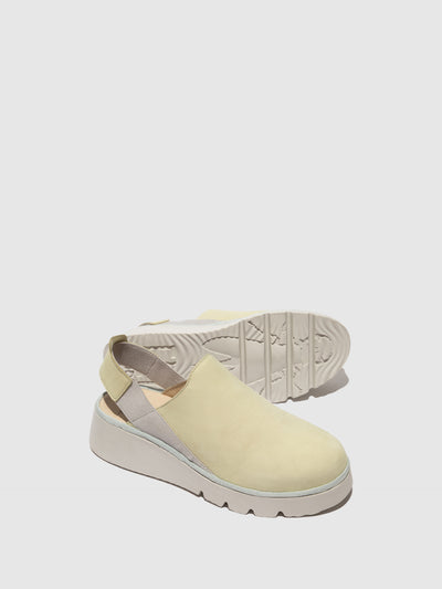 Sling-Back Shoes PLOG430FLY PALE YELLOW