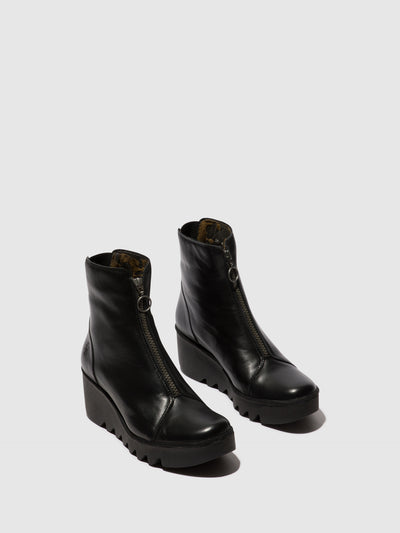 Zip Up Ankle Boots BOCE457FLY BLACK