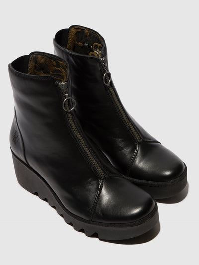 Zip Up Ankle Boots BOCE457FLY BLACK