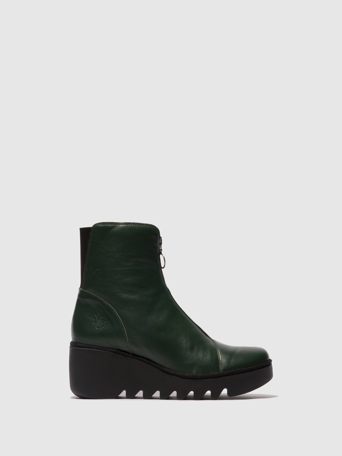 Zip Up Ankle Boots BOCE457FLY DK.GREEN