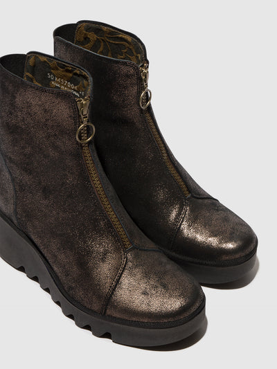 Zip Up Ankle Boots BOCE457FLY GRAPHITE