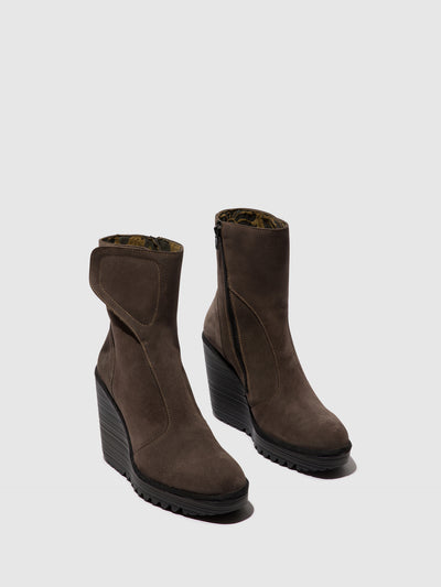 Zip Up Ankle Boots DALLY463FLY ANTHRACITE
