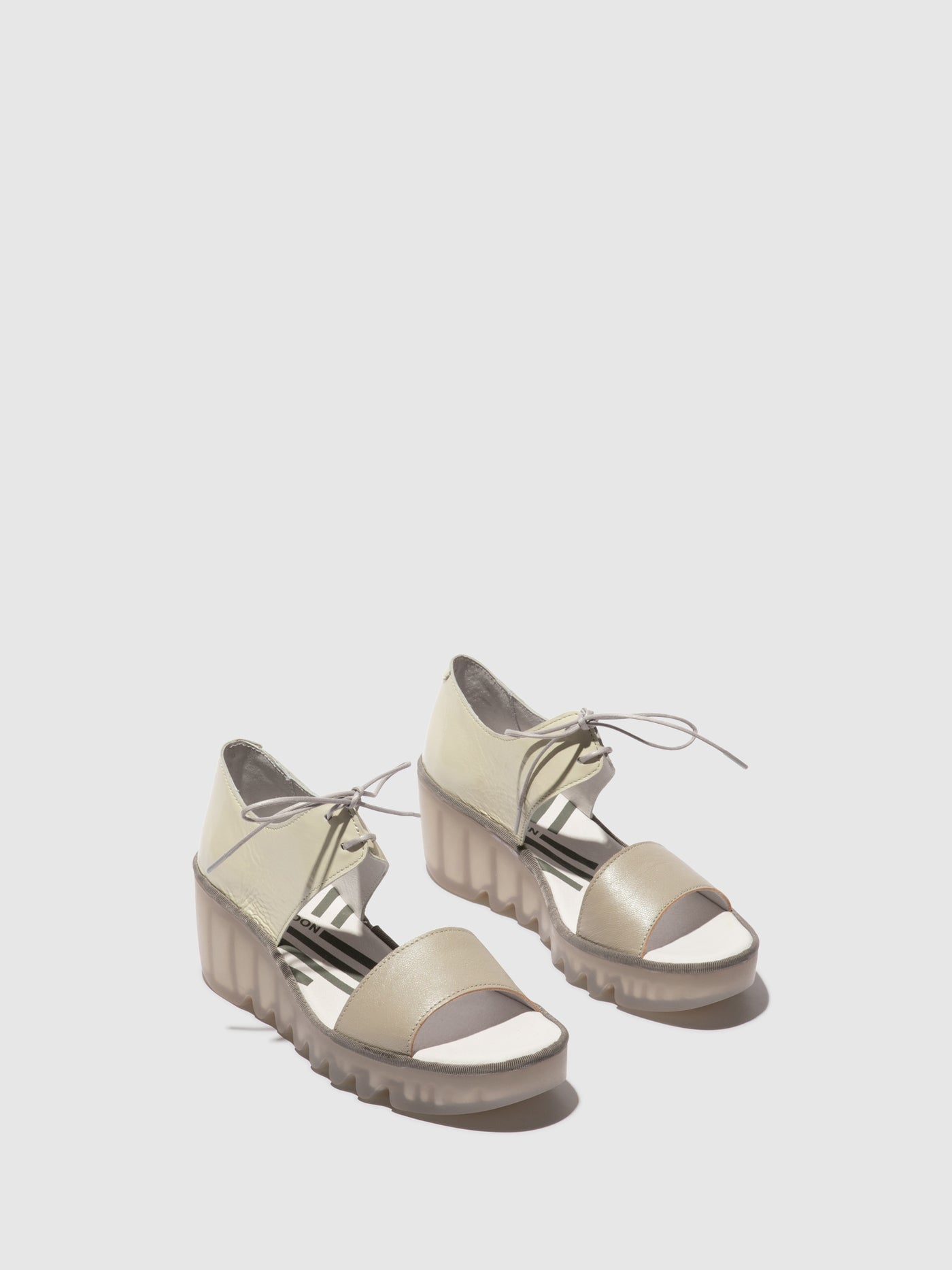 Lace-up Sandals BILU465FLY SILVER/OFFWHITE