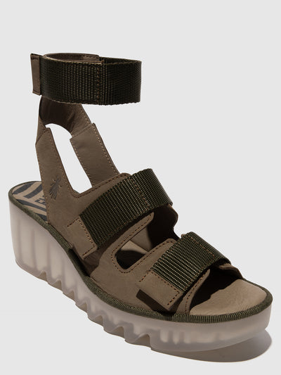 Velcro Sandals BECH474FLY KHAKI
