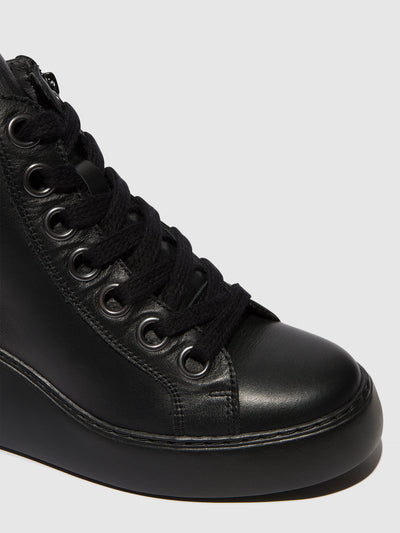 Lace-up Ankle Boots DICE468FLY BLACK (BLACK SOLE)