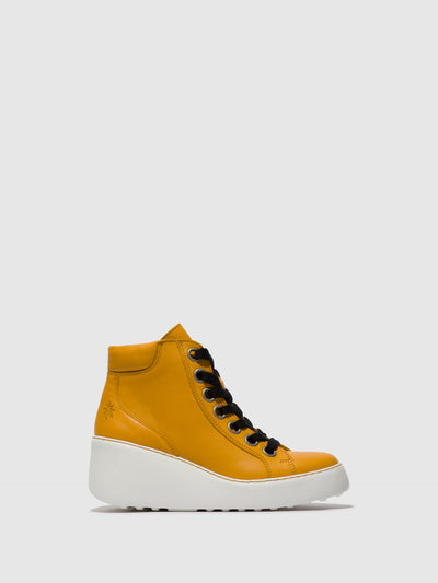 Lace-up Ankle Boots DICE468FLY MUSTARD (OFFWHITE SOLE)