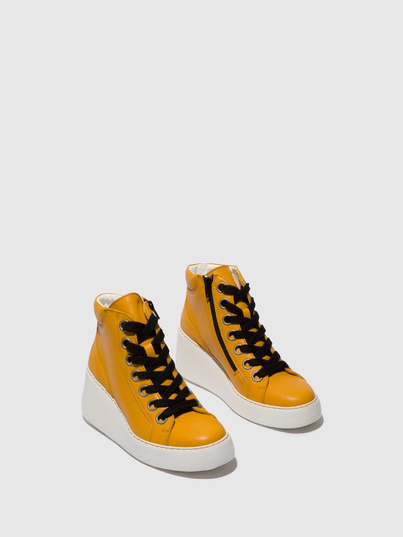 Lace-up Ankle Boots DICE468FLY MUSTARD (OFFWHITE SOLE)
