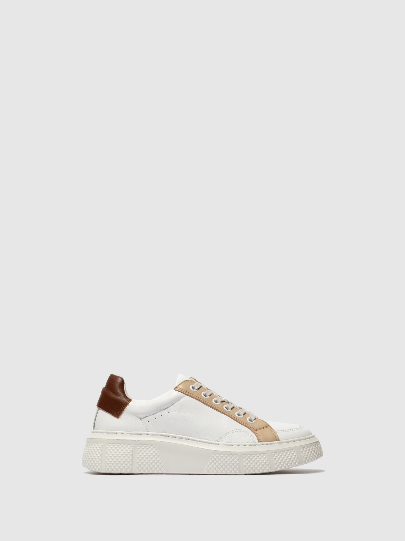 Lace-up Trainers EMMY510FLY WHITE/BEIGE/COGNAC