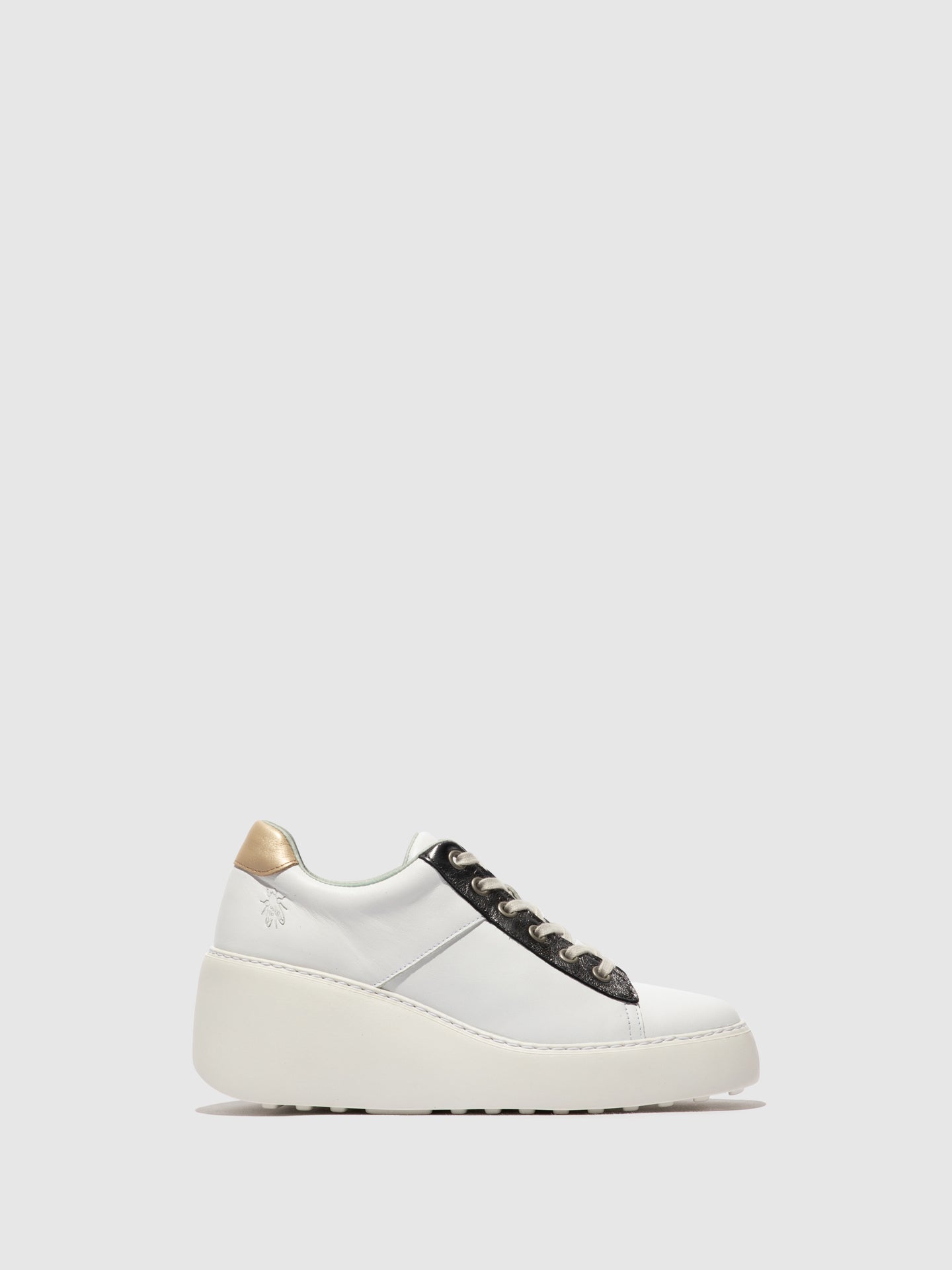 Lace-up Trainers DELF580FLY WHITE/GRAPHITE/GOLD – Fly London EU